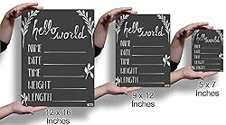 Cohas Hello World Newborn Baby Announcement Printed