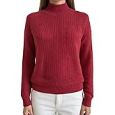 SHABADUER Women's 100% Cashmere Crewneck Sweater Thick Knit, Classic Pullover Style