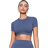 YEOREO Women's Short Sleeve Crop T-Shirt