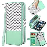 Google Pixel 2 XL Case, ELV Pixel 2 XL Flip Case [PU Leather] Slim Folio Wallet Purse Protective Magnetic-Closer [Pull tab] Cover for Google Pixel 2 XL - FTS MINT