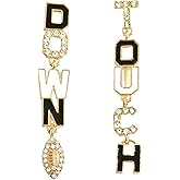Colorful Touch Down Letter Dangle Earrings Dainty Sports Lover Football Earrings for Women Girls Jewelry