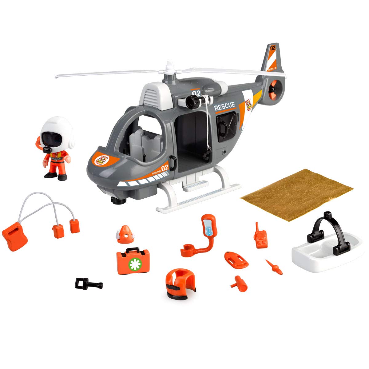 Pinypon Action - Rescue Helicopter with 1 Figure with Accessories, Girls from 4 to 8 Years (Famous 700015350)