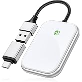 Tegance Wireless Carplay Adapter for Apple - 2025 Upgrade Seamless Connection Convert Wired to Wireless Car Play Adapter Silver