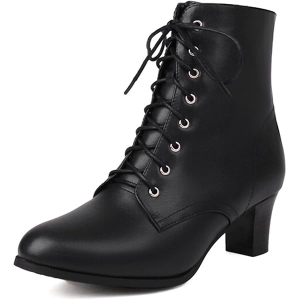 Aflngle Women's Vintage Cross Strap Flat Boots - Medieval Style Round Toe Mid-Calf Booties