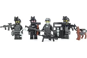 Battle Brick Police SWAT Team Collectible Custom Minifigures