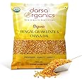 Darsa Organics Chana Dal 4 lb - Premium Organic Bengal Gram Lentils, USDA Organic Yellow Split Chickpeas, Non-GMO, Chemical-Free, Yellow Lentils Ideal for Dal & Vegan Recipes, Kosher