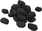 The Stove Wizard 10 Large Cast Ceramic Coals - Black Effect for Gas Bio Ethanol view 9