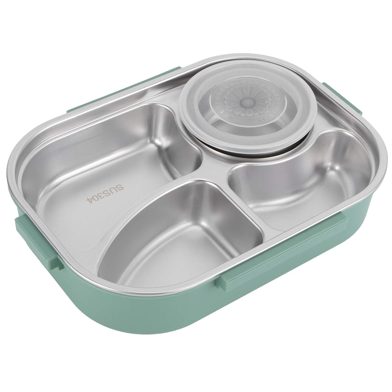 Photo 1 of 01 Lunch Box, Dinnerware Portable Bento Box, Stainless Steel Lunch Box for Office Meals Canteens Family Meals Classroom Lunches(#2)