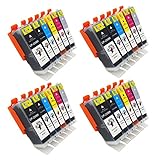 GREENSKY 24 Pack Compatible Ink Cartridge Replacement For Canon PGI-250 & CLI-251 (4BX,4B,4C,4M,4Y,4G) Compatible With Canon PIXMA MG5520 MG5420 MG6320 MG7120 MX722 MX922 iP7220 iP8720 iX6820 etc