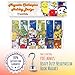 Treats&Smiles 6 Artistic & Colorful Clothespins Fridge Magnets + 1 Magnetic hook. Display Recipes, Memos & Photos at Your Kitchen, Office or Locker With a Unique & Strong Refrigerator Magnets set.