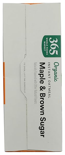 365 BY WHOLE FOODS MARKET, ORGANIC MAPLE & BROWN SUGAR INSTANT OATMEAL PACKETS, 1.41 OUNCE (PACK OF 8)
