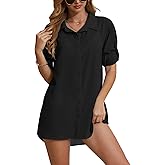 Yincro Women's Swimsuit Coverup Shirt Button Down Beach Cover Up for Swimwear