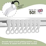Smith’s 50x Glider Hooks White Plastic Curtain Sliders 100 Pack view 4