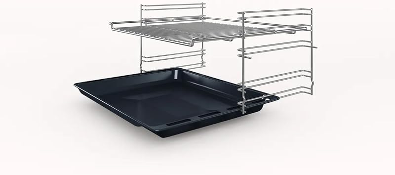 HND611LS62 - Juego de cocina empotrable (60 x 60 cm, aire caliente 3D, hidrólisis, pantalla LED y placa eléctrica NKN645GA2E, zona de asado, calor residual, marco de acero inoxidable)