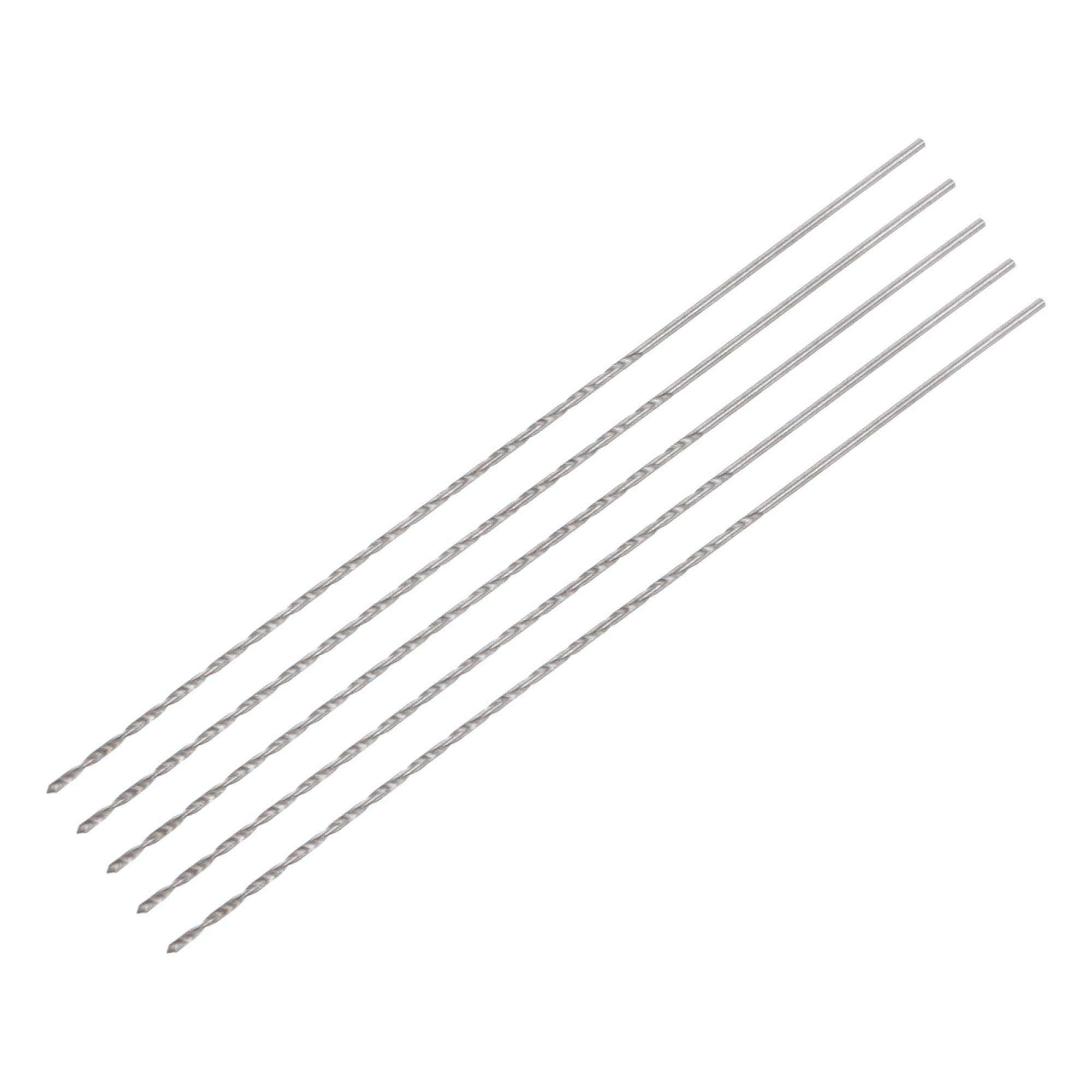 Photo 1 of uxcell 5 Pcs 1mm Mini Micro Twist Drill Bits, High-Speed Steel Straight Shank Extra Long Drill Bit 100mm for Aluminum Alloy