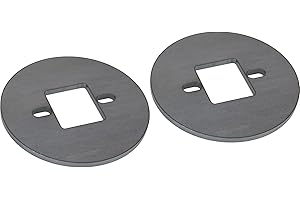 SPEEDWAY MOTORS Tubular Lower Control Arm Coilover Reinforcement Plate, Steel 1/4" Thick, 5-1/2" OD, 3/8" Bolt Holes, 2"x2" Center Hole, Universal Fit, Strengthens Control Arms for Coilover Use