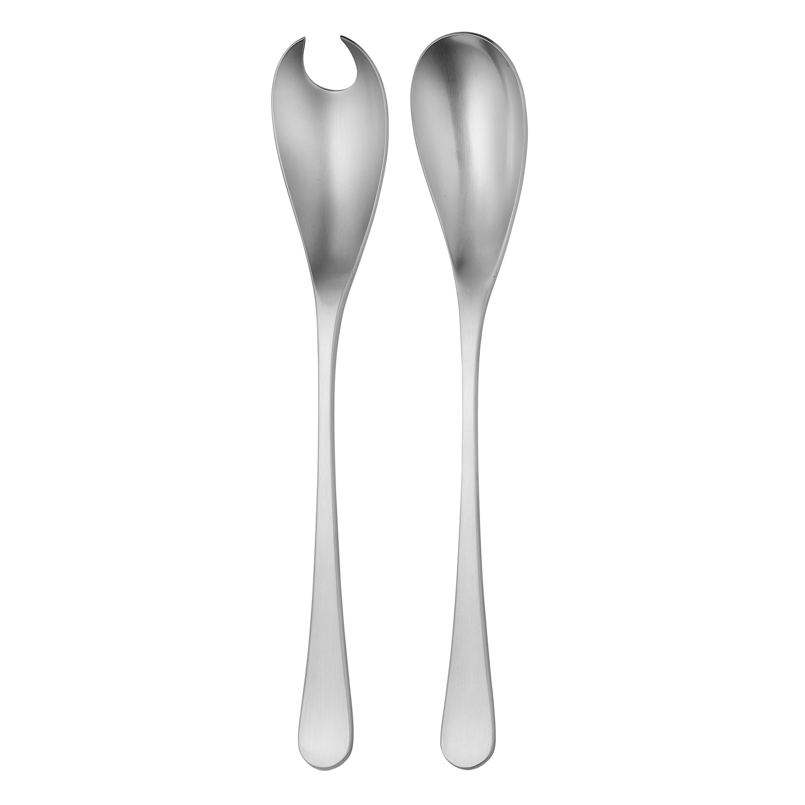 Robert Welch RW2 Satin Salad Serving Set. Made from Stainless Steel. Dishwasher Safe.
