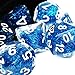 Haxtec Glitter DND Dice Set 7PCS Polyhedral D D Dice for Roleplaying Dice Games as Dungeons and Dragons-(Blue Glitter)