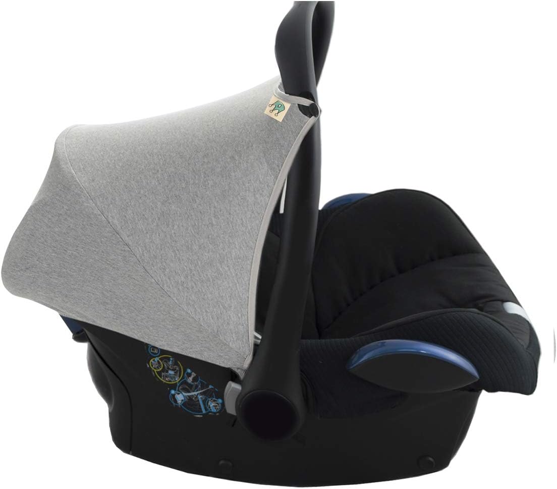 JYOKO Kids Canopy Hood Compatible with Maxi COSI Cabriofix Stone Grey