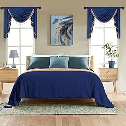 ELKCA Thick Chenille Window Curtains Valance for