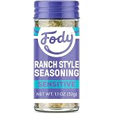 Fody Foods Ranch Seasoning, 1.1 Oz | Garlic and Onion Free, Low FODMAP Certified, Gut &amp; IBS Friendly, Vegan, Non-GMO, Gluten Free, Keto Friendly