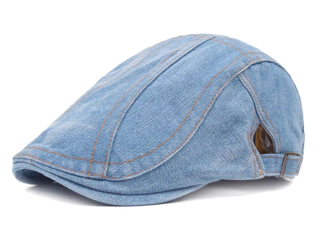 denim newsboy hat