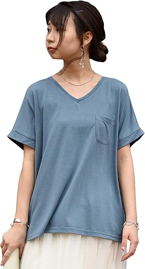 Amazon アンドイット And It もちもちストレッチ Vネック カットソー レディース トップス コート ジャケット 通販