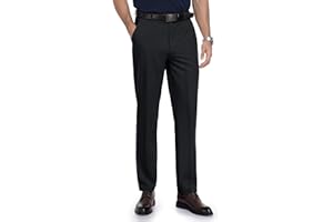 Talllemon Tall Men 34/36/38 Inseam Dress Pants Classic Fit Straight Leg Business Casual Slacks Formal Office Work Trousers