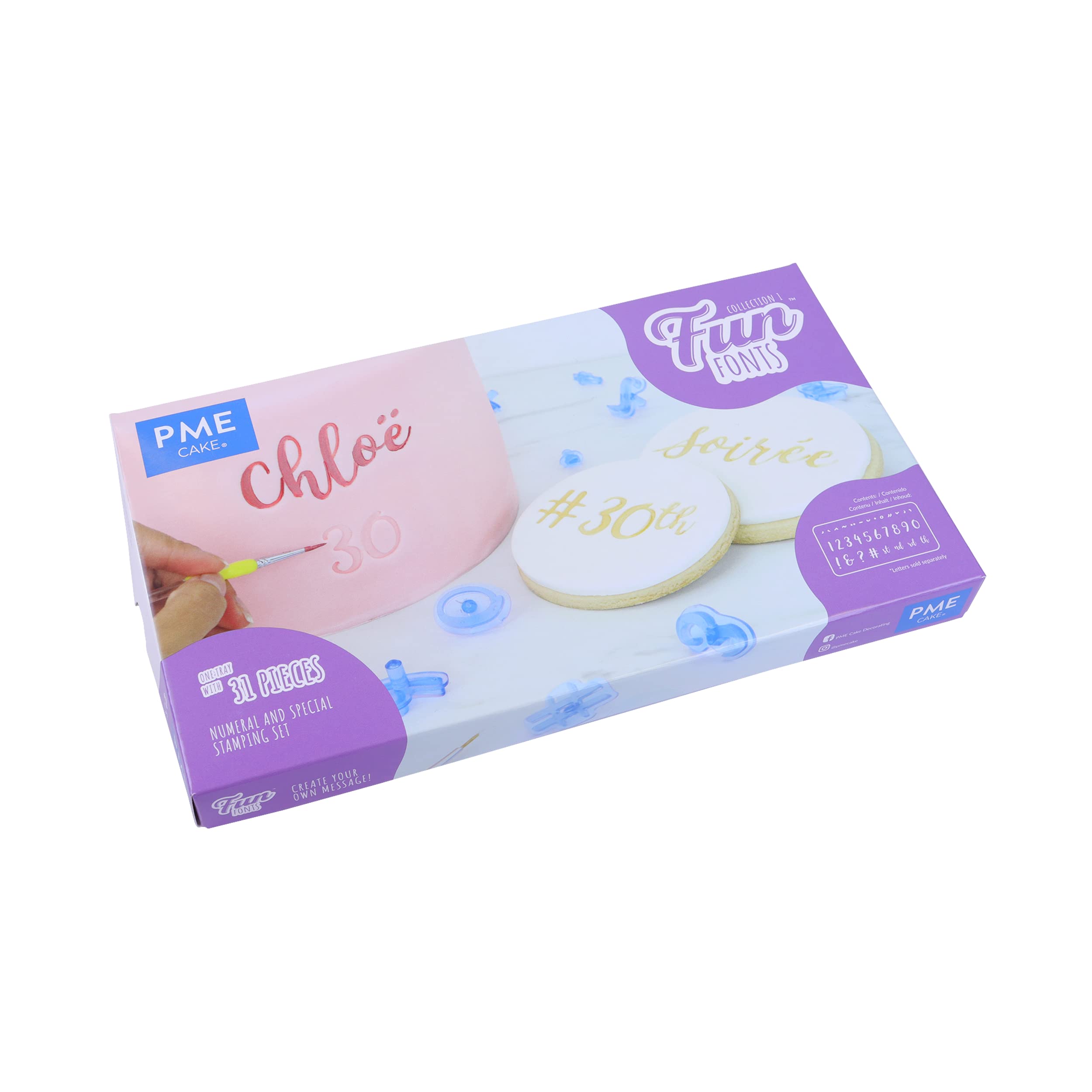 PME Fun Fonts-Numbers and Special Characters Set of 31, Collection 1, Numbers & Special