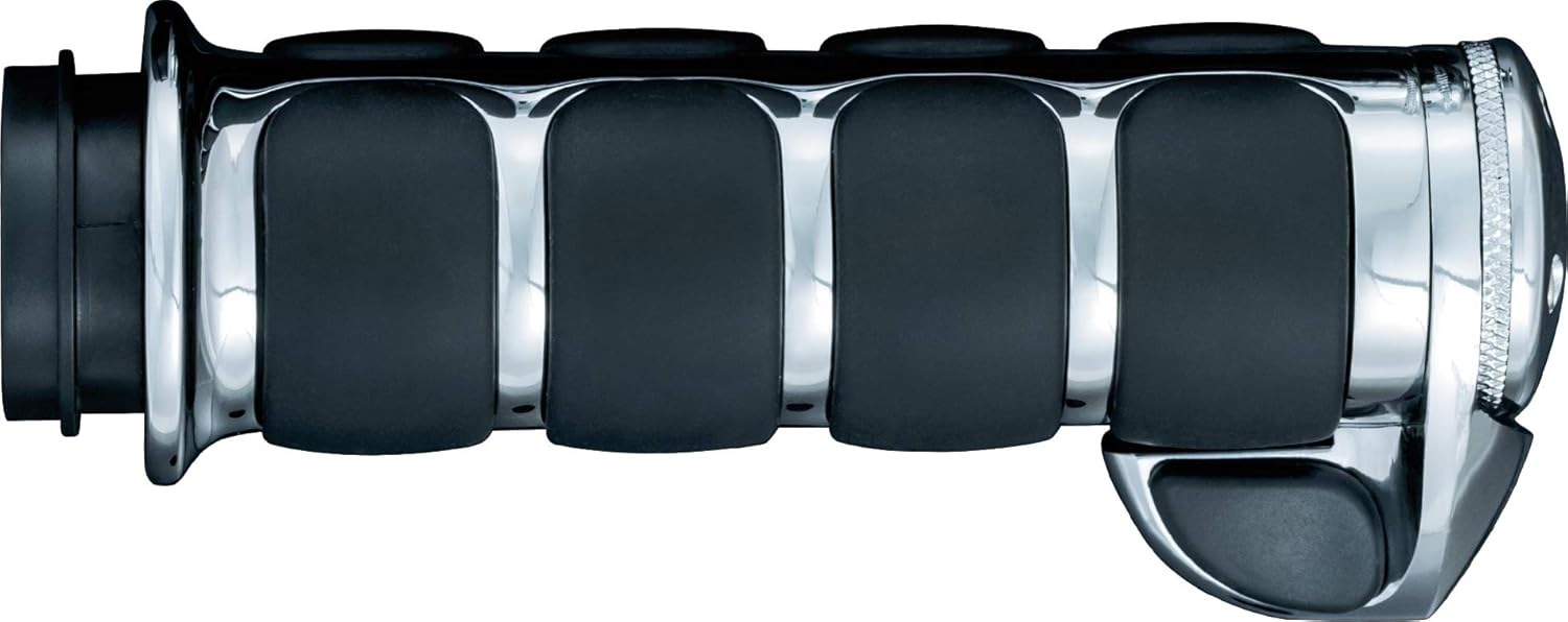 Kuryakyn 6228 Premium ISO Handlebar Grips with Standard Throttle Boss for Electronic Throttle Control: 2008-19 Harley-Davidson Motorcycles, Chrome, 1 Pair: Kuryakyn: Automotive
