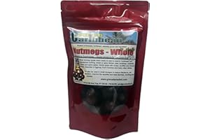 Nutmegs - Whole in Shell (5oz in resealable Pouch, Product of Grenada, Caribbean