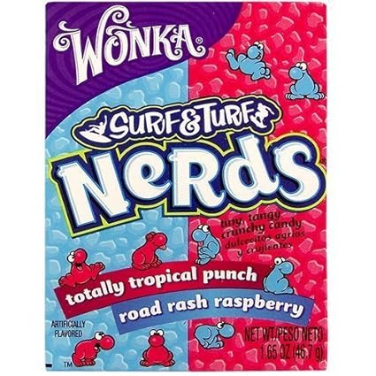 Wonka 5055900000000 Surf & Turf Tropical Punch & Raspberry Nerds 1.65 OZ (46.7g)