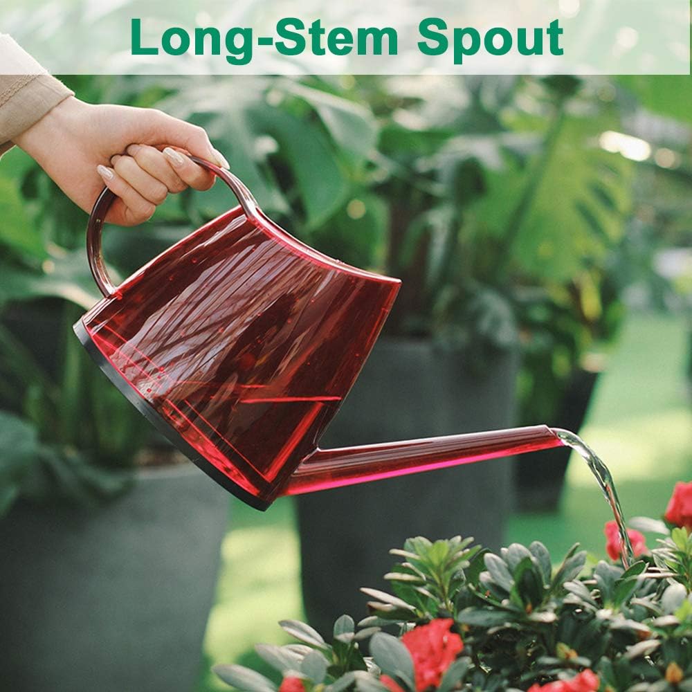 Long Spout Watering Can Indoor, Small Watering Cans for House Plants, Flowers, Succulents, with Plant Mister Spray Bottle (Red) : Garden & Outdoor