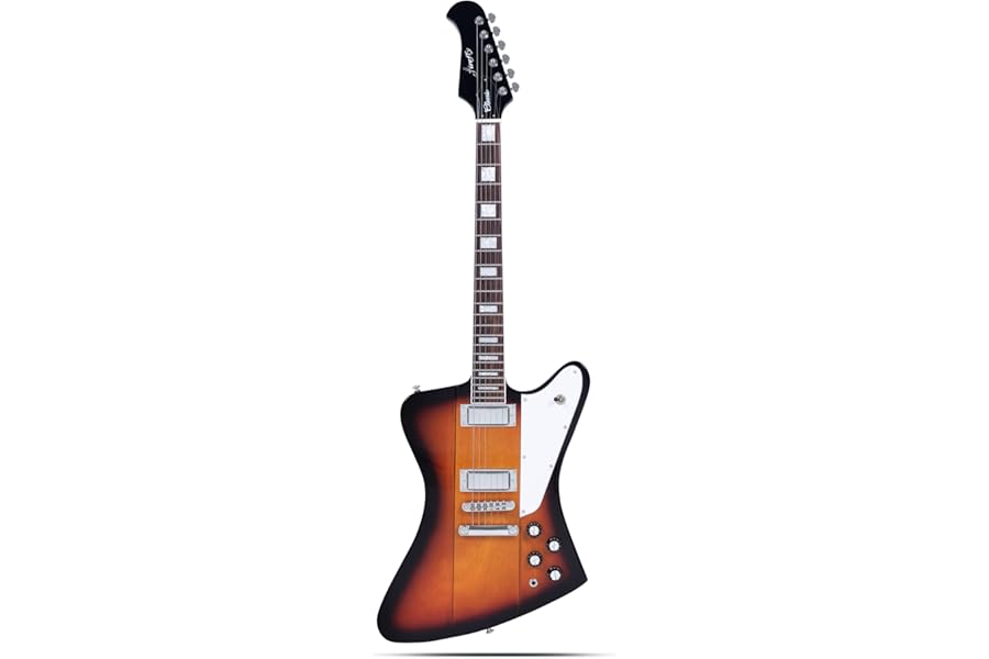 Firefly FFDB Solid Body Electric Guitar,Mahogany Guitar body,Stainless steel and ball end frets,rosewood fretboard(Sunbust Color)