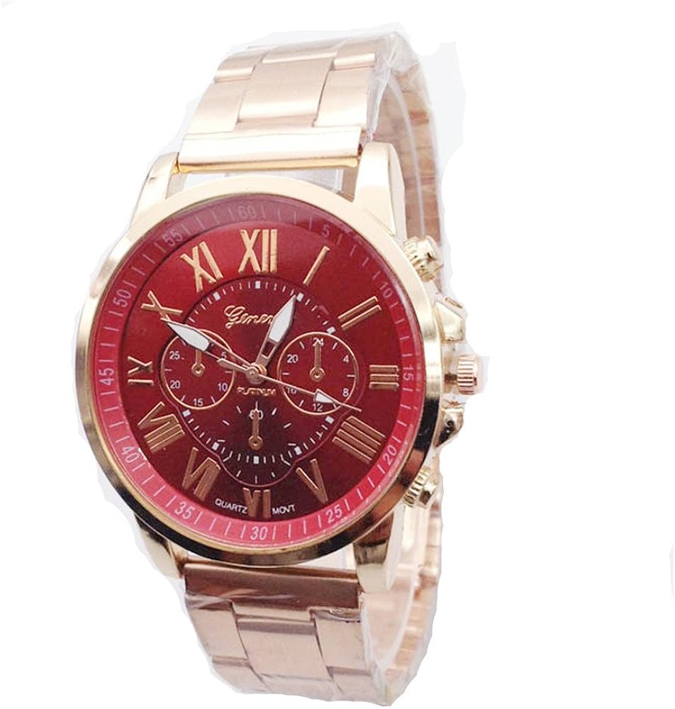 geneva men's watches stainless steel