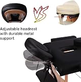 Vesgantti Portable Massage Bed - 3-Section Foldable Couch - Black view 3