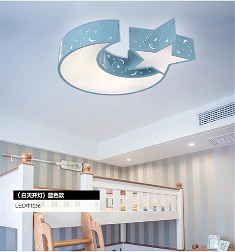 Brightllt Einladende Jungen Und Madchen Kinderzimmer Lampe Led Stern Mond Schlafzimmer Deckenleuchte Minimalistischen Zimmer Lampe Leuchtet Kreatives Studium Elektroden Dimmen Fernbedienung 600 Mm Amazon De Beleuchtung