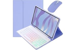 Backlit Keyboard Case Mouse for iPad 11th Gen (A16, 11", 2025), iPad 10th Generation 10.9" (2022), Magnetic Detachable Blueto