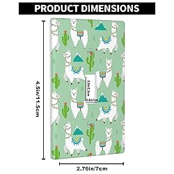 Pznen Green Llama Single Toggle Switch Covers