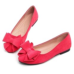 Hee grand Bowknot Flats for Women Classic Round Toe