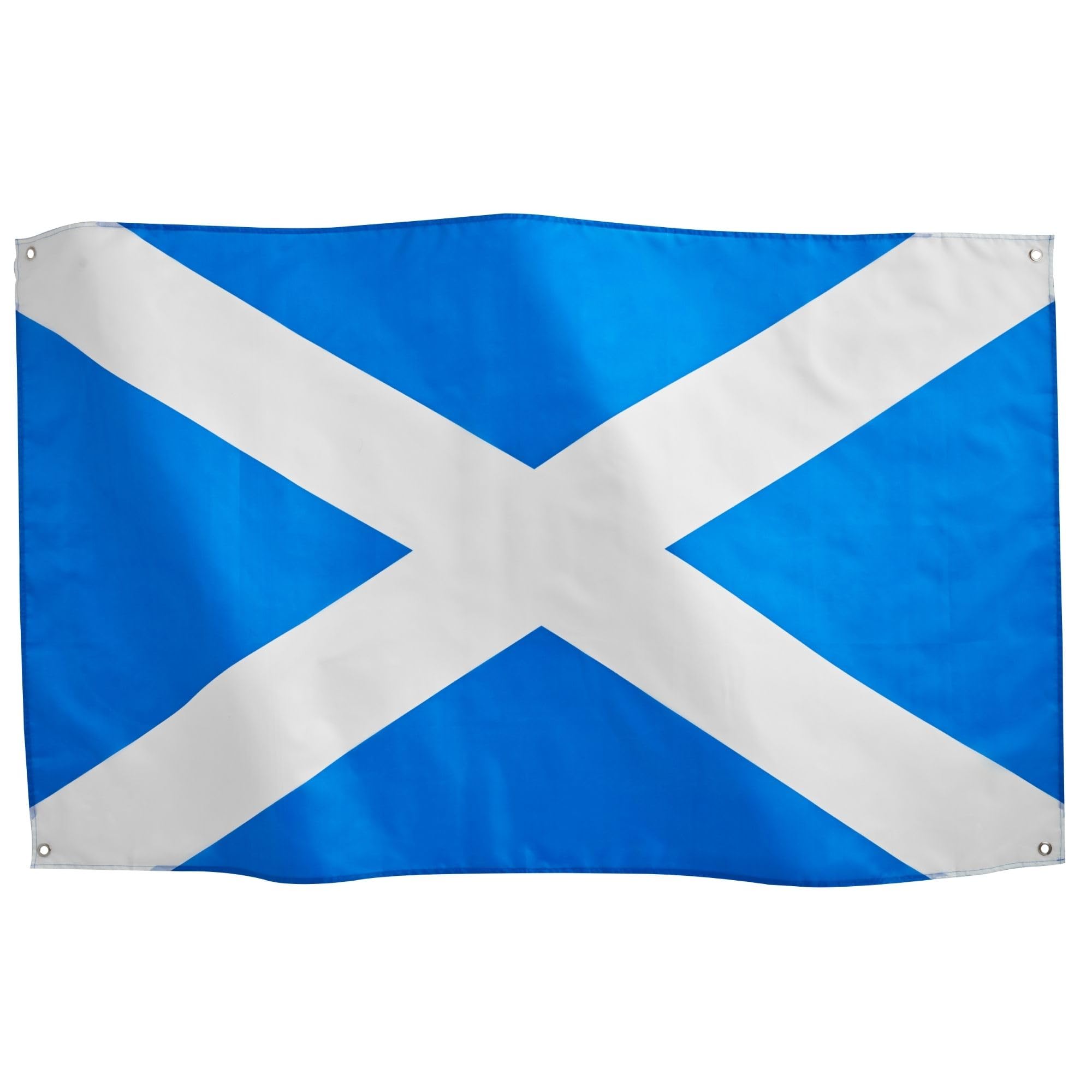 Runesol Scotland National Flag 3x5ft, 91x152cm, Six Nations Rugby Burns Night, Saltire St Andrew's Cross Banner, 4 Grommets, Brass Eyelet in Every Corner, Scottish Flag, Waterproof, Inside, Outside — image 1