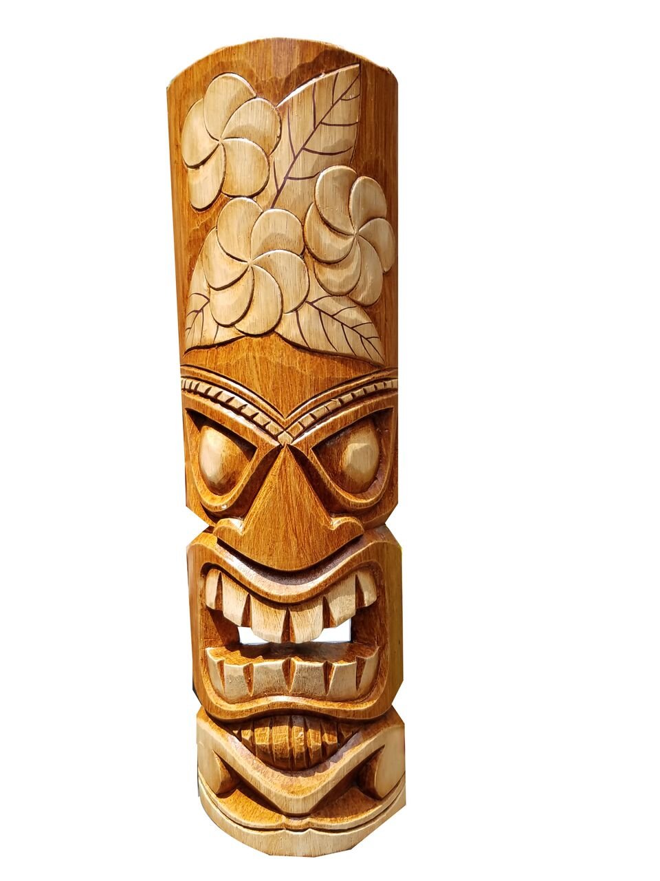 20 Handcarved Wood Natural Flower Tropical Hawaiian Design Tiki Mask