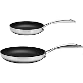 Scanpan CS+ 2-Piece Nonstick Fry Pan Set (8 &amp; 10 1/4 inch) &ndash; Compatible with All Cooktops, Induction Ready, Metal Utensil Safe, Oven Safe to 500&deg;F, Dishwasher Safe