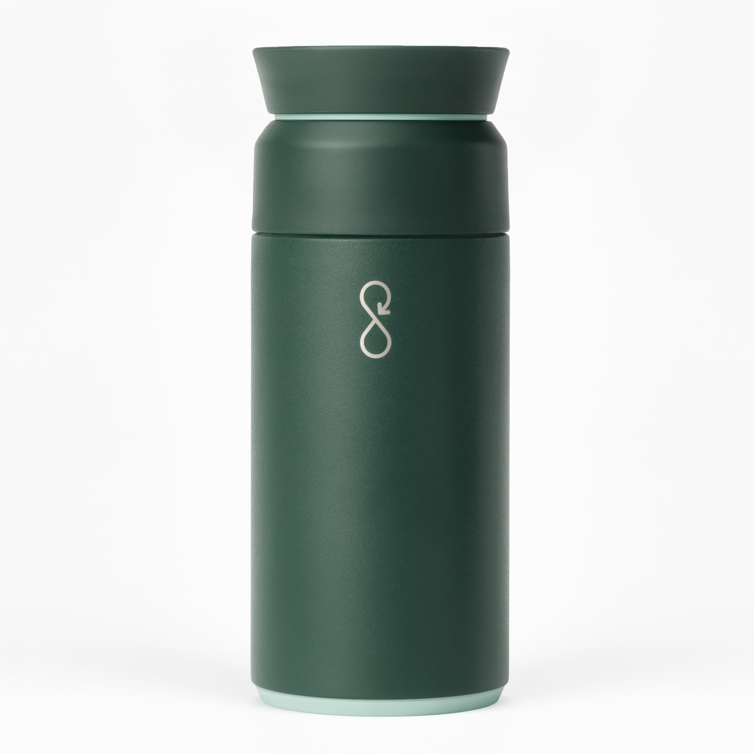 Ocean Bottle - Recycled Stainless Steel Brew Flask - Eco-Friendly & Reusable Bottle - Forest Green - 350ml