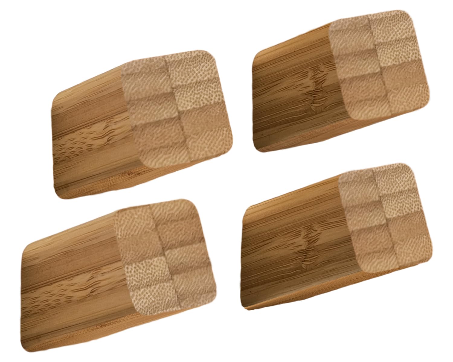 Photo 1 of Comfify Set of 4 Bamboo Wall Hooks for Hanging Coats, Hats, Towels and More - Wall Mount Hooks for Hallway or Bathroom