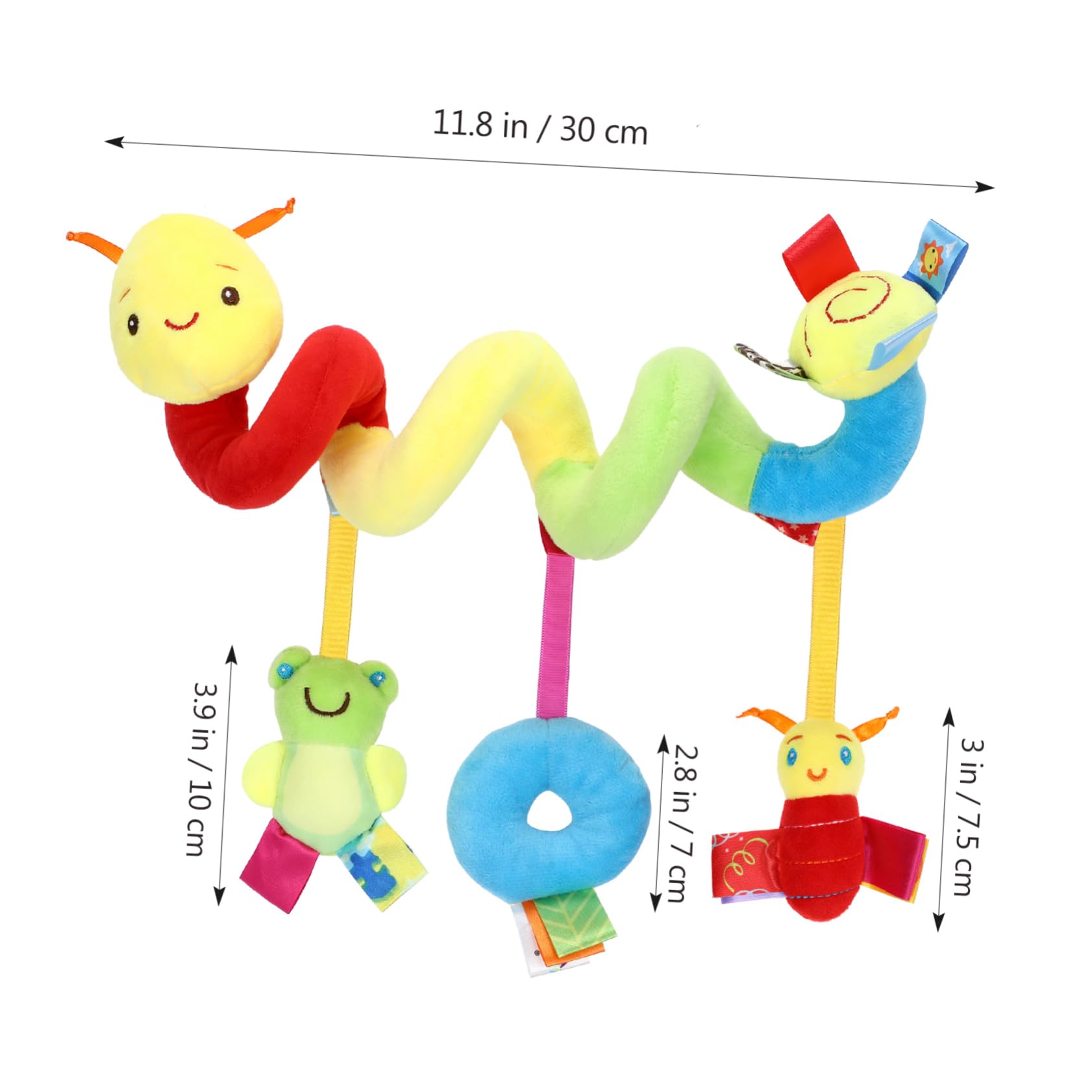ifundom Car Seat Toys, Toys for Car Seat Crib Mobile Bed Around Rattle Bell Cartoon Insect Stroller Hanging Stuffed Wrap Spiral Safety Plush Toys for Crib Bed Stroller Car Seat Bar
