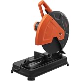 VEVOR Abrasive Chop Saw 14in/35cm Blade 2300W 3600RPM Steel Cutting Machine | For Cutting Metal, Rebar, Iron, Aluminum, 0-45 Degrees Adjustable Angle Miter Saw with Wrench, Non-Slip Thick Vise, Black