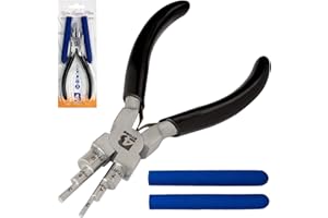 4B STORE 4BStore 6 in 1 Bail Making Pliers with Extra Foam Grip- Wire Plier Loopers For Jewelry Making- Comfort Grip Handle 2mm to 9mm Loops & Jump Rings -Looper Plier for Jewelry Making Tools