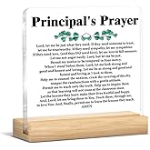 Principal Gifts for Men Women, Christian Gifts for Principal Principal's Day Birthday Christmas Back to School, Principal's Prayer Religious Acrylic Plaque Sign Home Office Decor