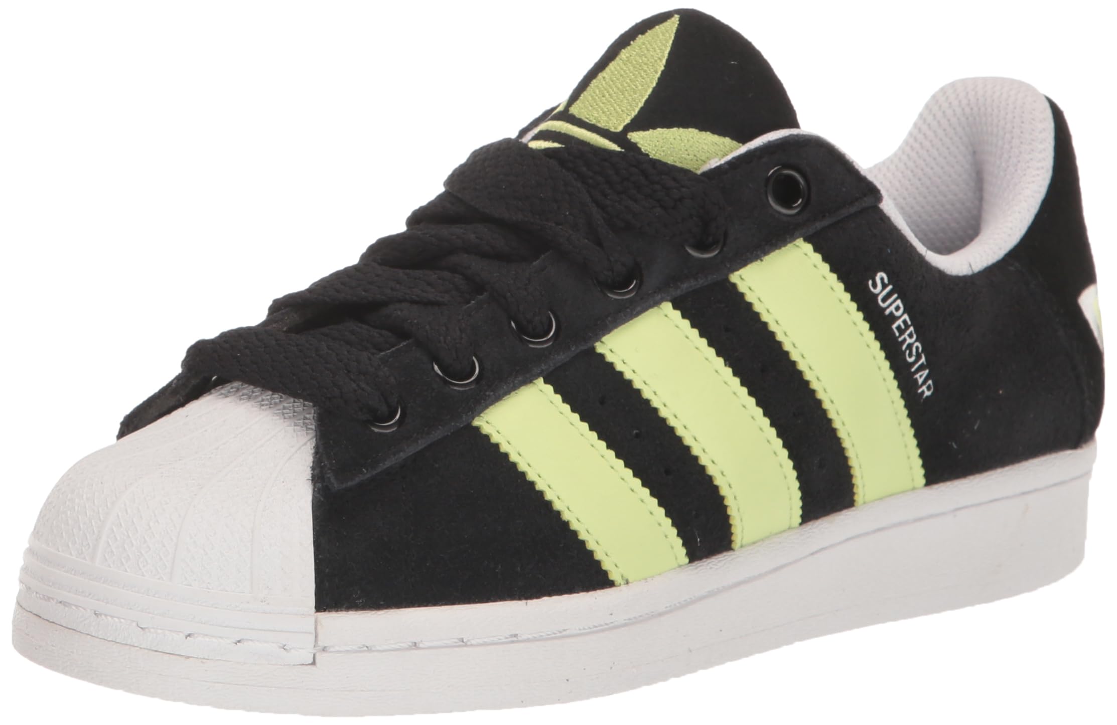 adidas Originals Men's Superstar Sneaker, Black/Pulse Lime/White, 4 Image